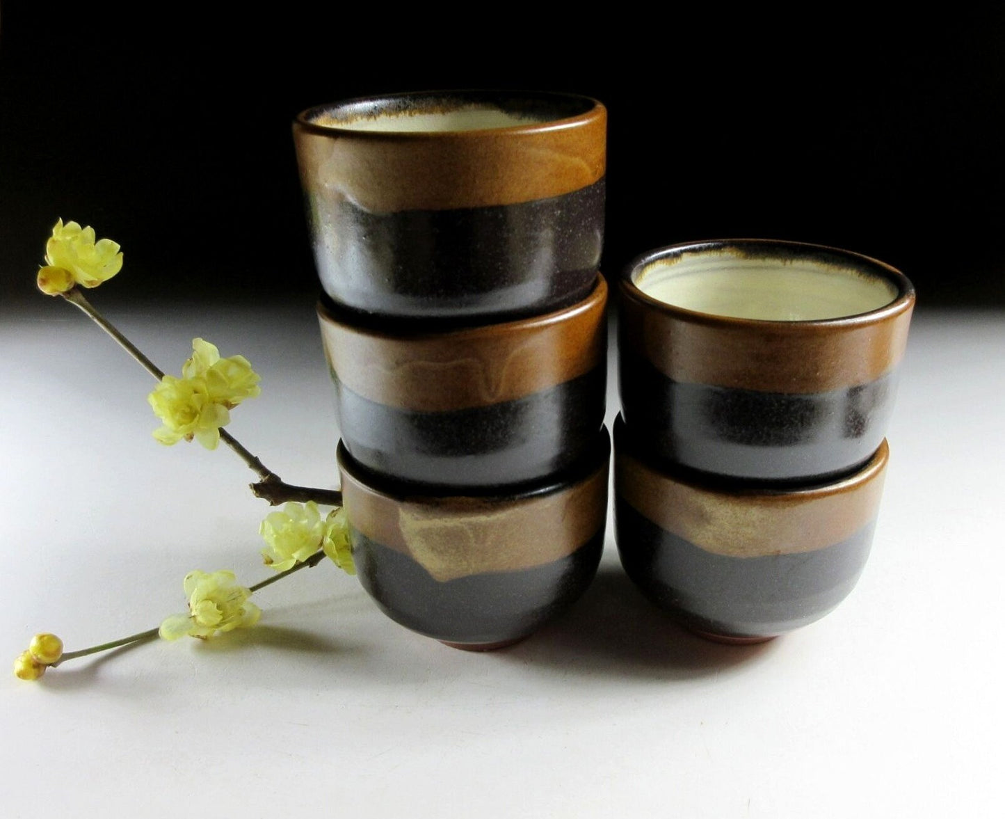 Set of Five Satsuma-ware Tea Cups