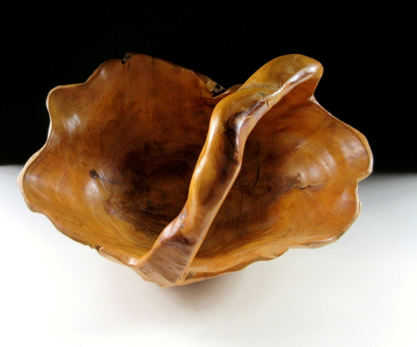 Natural Burl Wood Basket