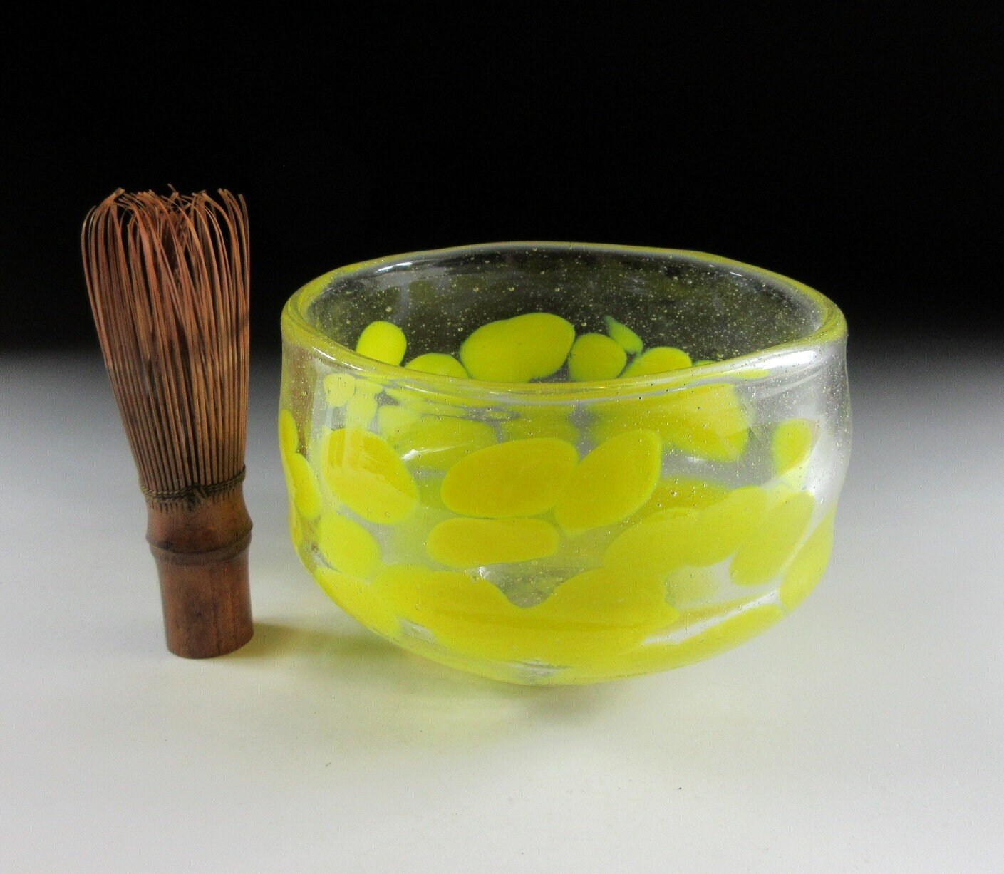 Yellow Glass Chawan Tea Bowl