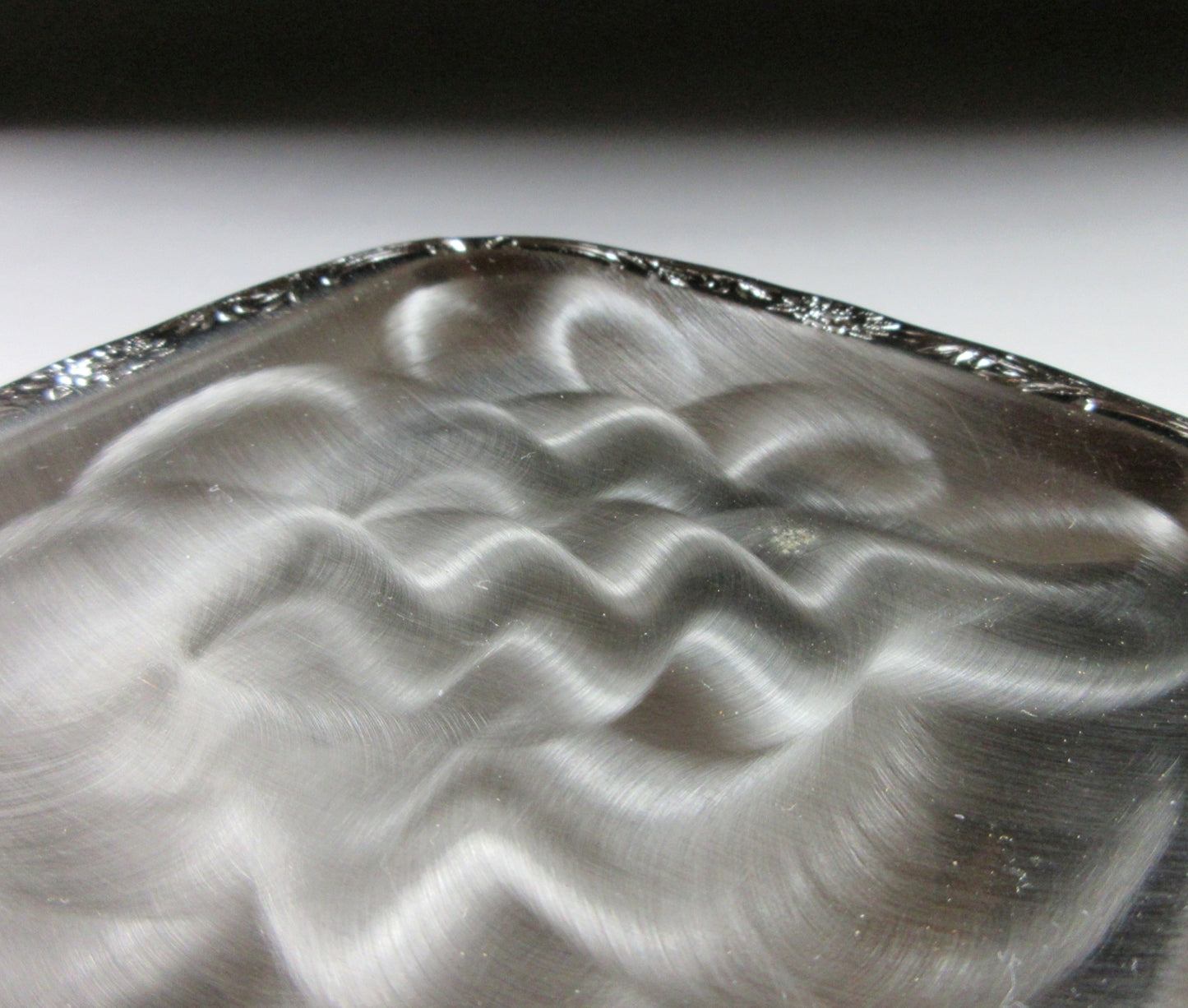 Pair of Swirl Brushed Vanity Trays/Plates