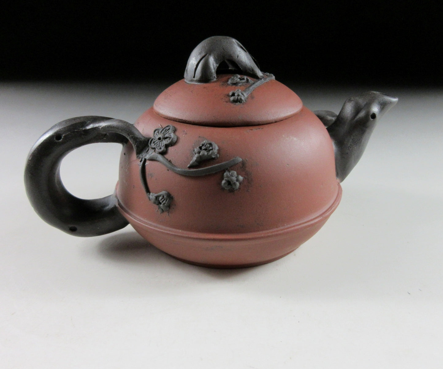 Yixing Style Teapot with Ume Blossoms