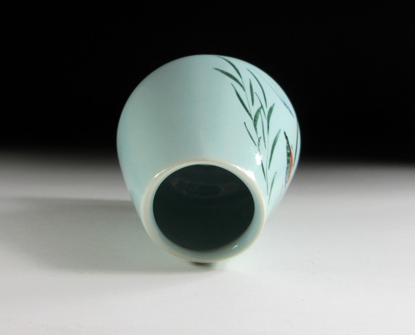 Yagi Kaiho Kingfisher Chawan and Kusenaoshi