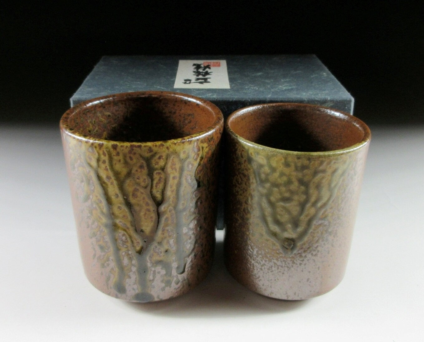 Tanba-ware Yunomi Tea Cups
