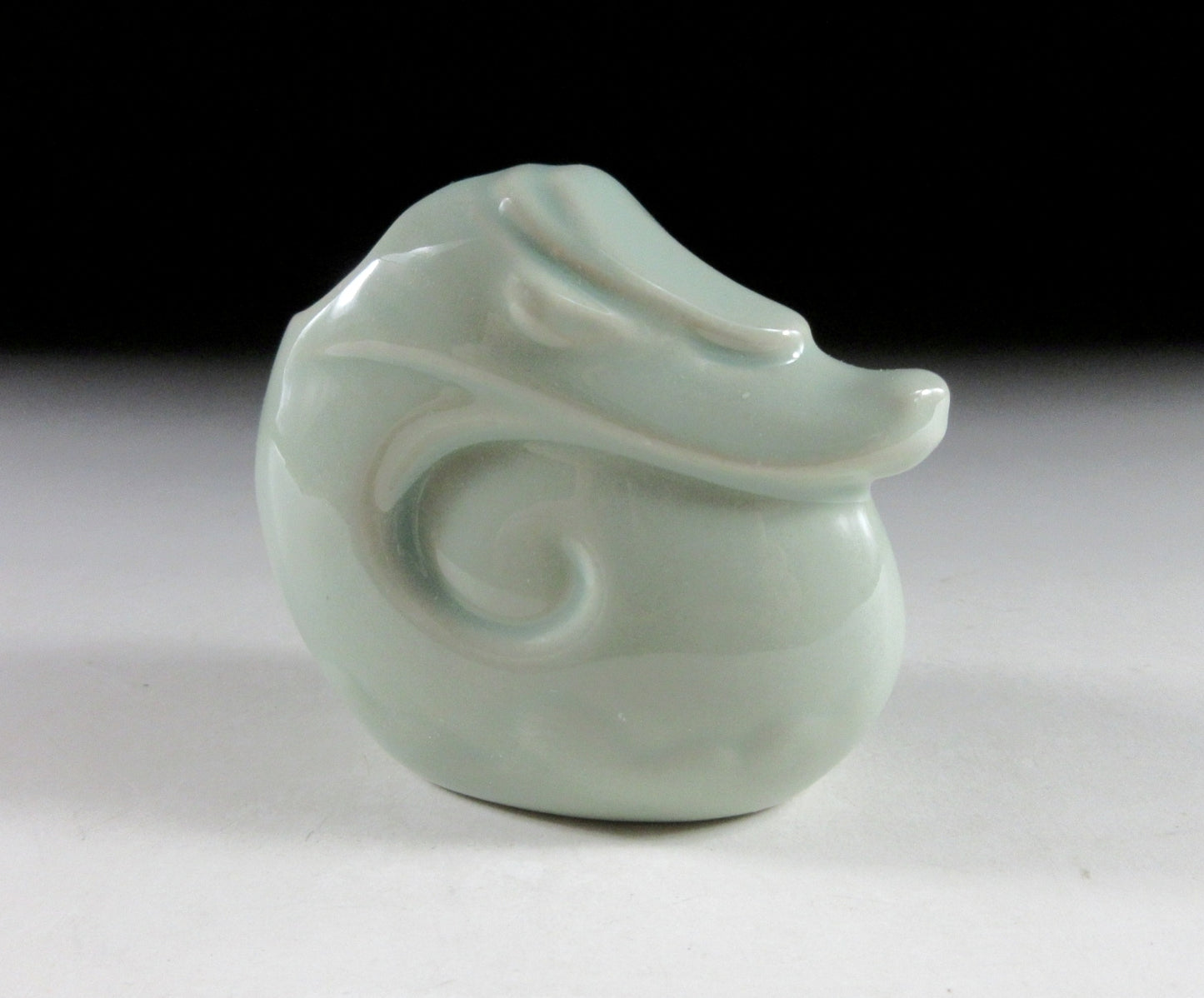 Celadon Glaze Year of the Dragon Toothpick Holder