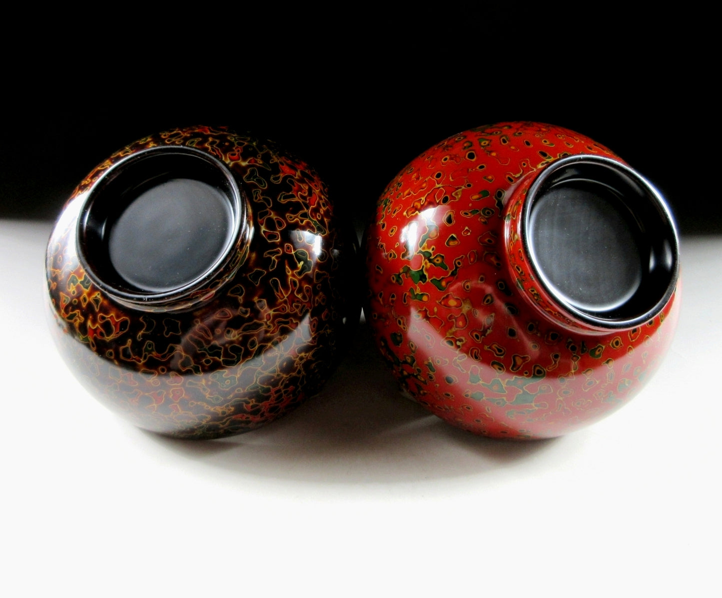 Pair of Tsugaru Lacquerware Bowls
