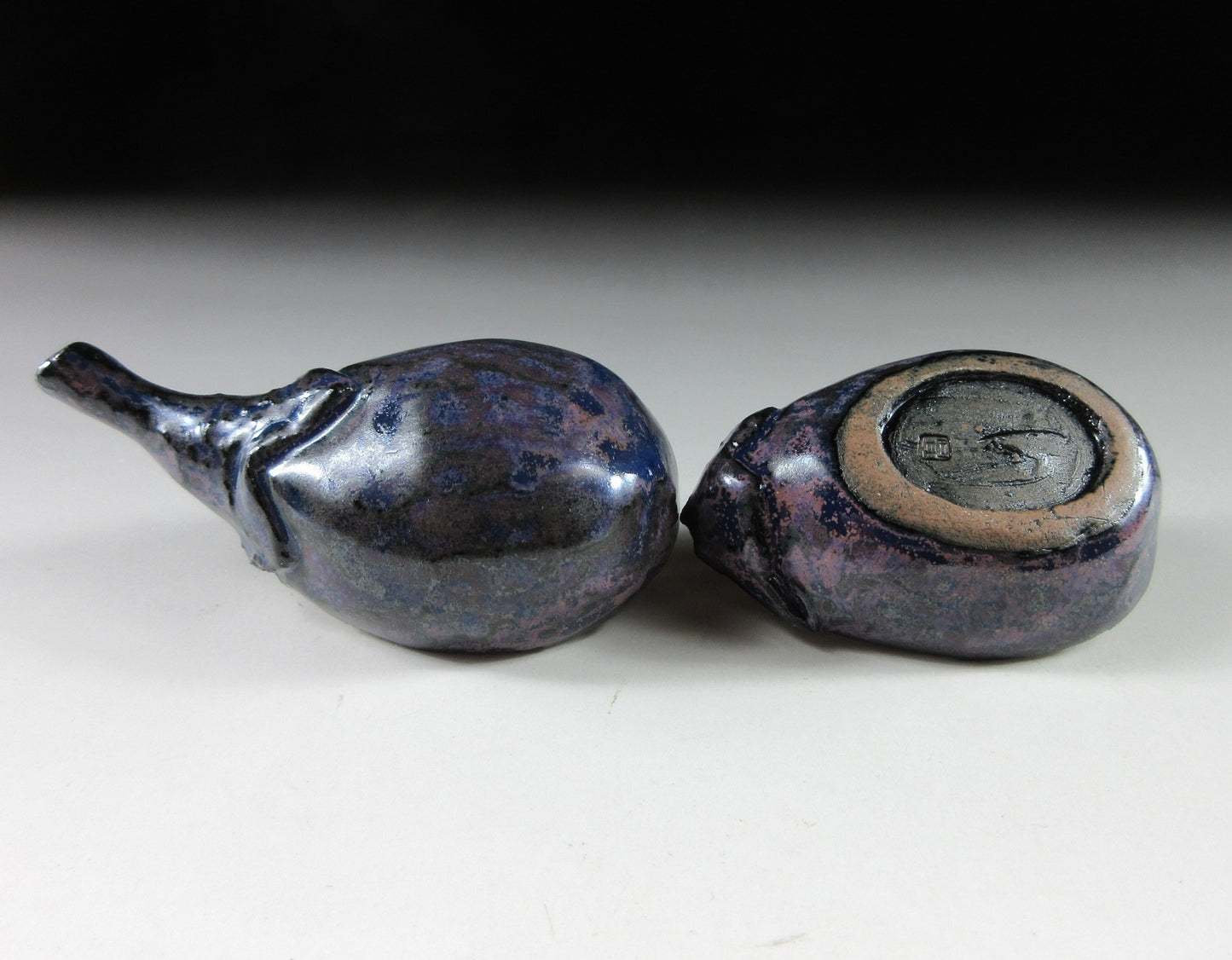 Kamei Miraku XIV Takatori-ware Eggplant Kogo