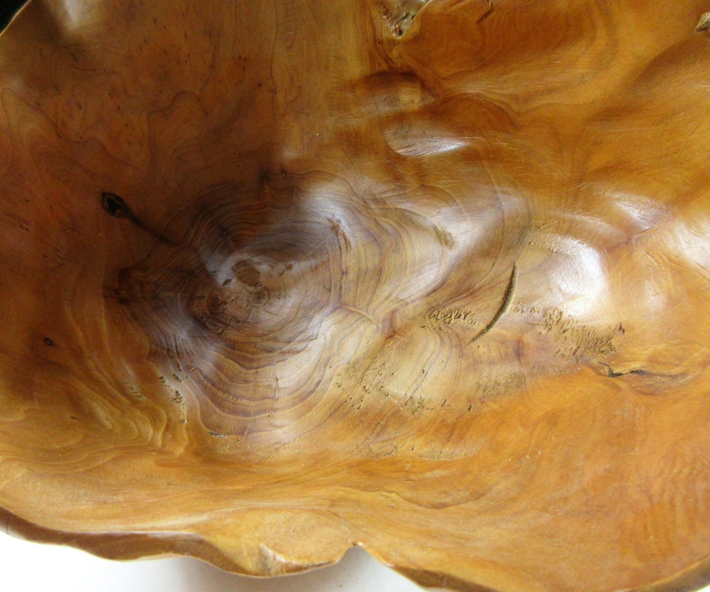 Natural Burl Wood Basket