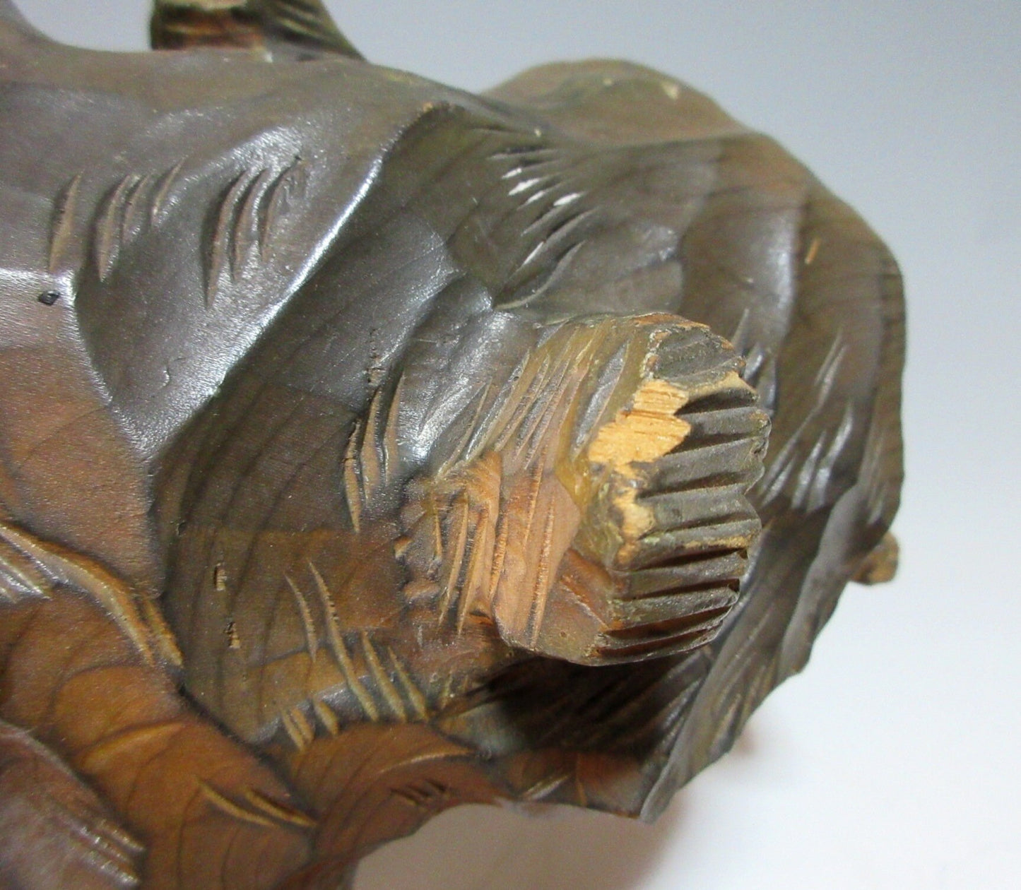 Vintage Hokkaido Bear with Wooden Board