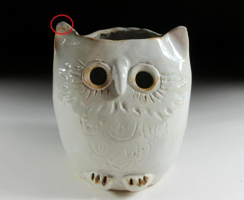 Mashiko Owl Tea Light/Candle Holder #2