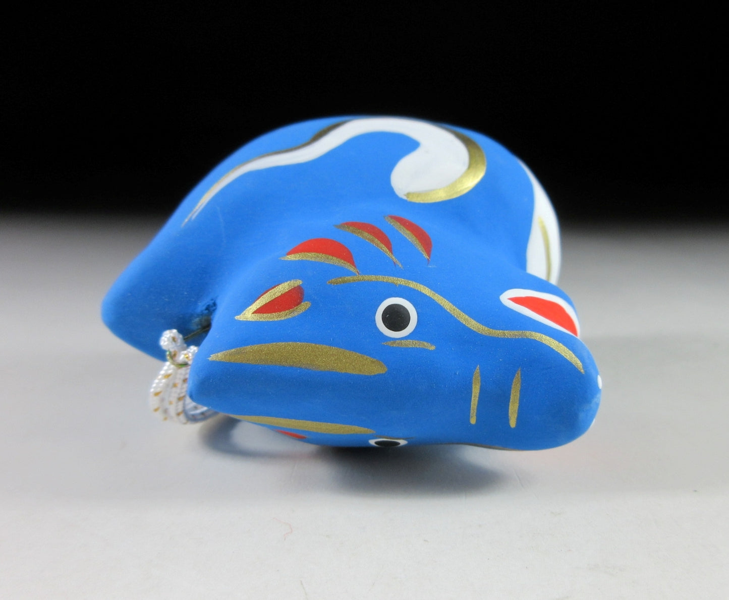Blue Papier-mâché Dragon Bell #1