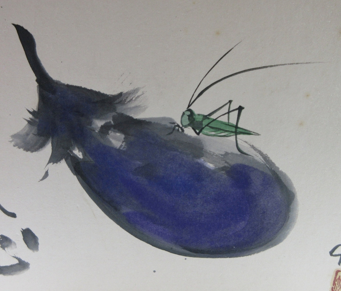 Sumi-e Shikishi Ink Wash Painting