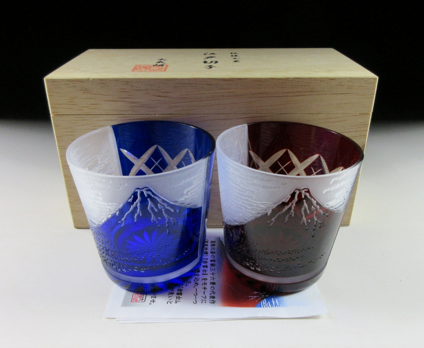 RESERVED - Hirayama Monji Mt. Fuji Edo Kiriko Glasses