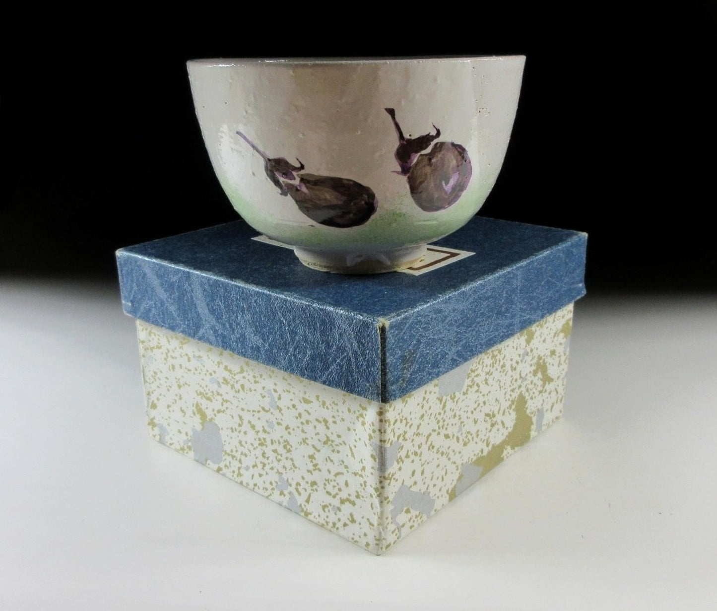 Kato Tohzan Eggplant Chawan