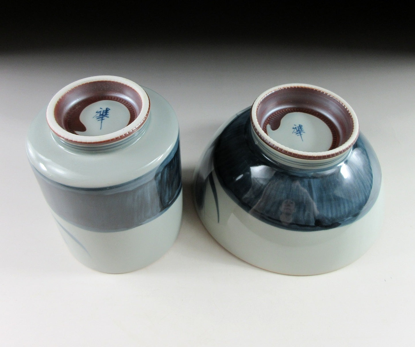 Arita-ware Daruma Yunomi and Rice Bowl