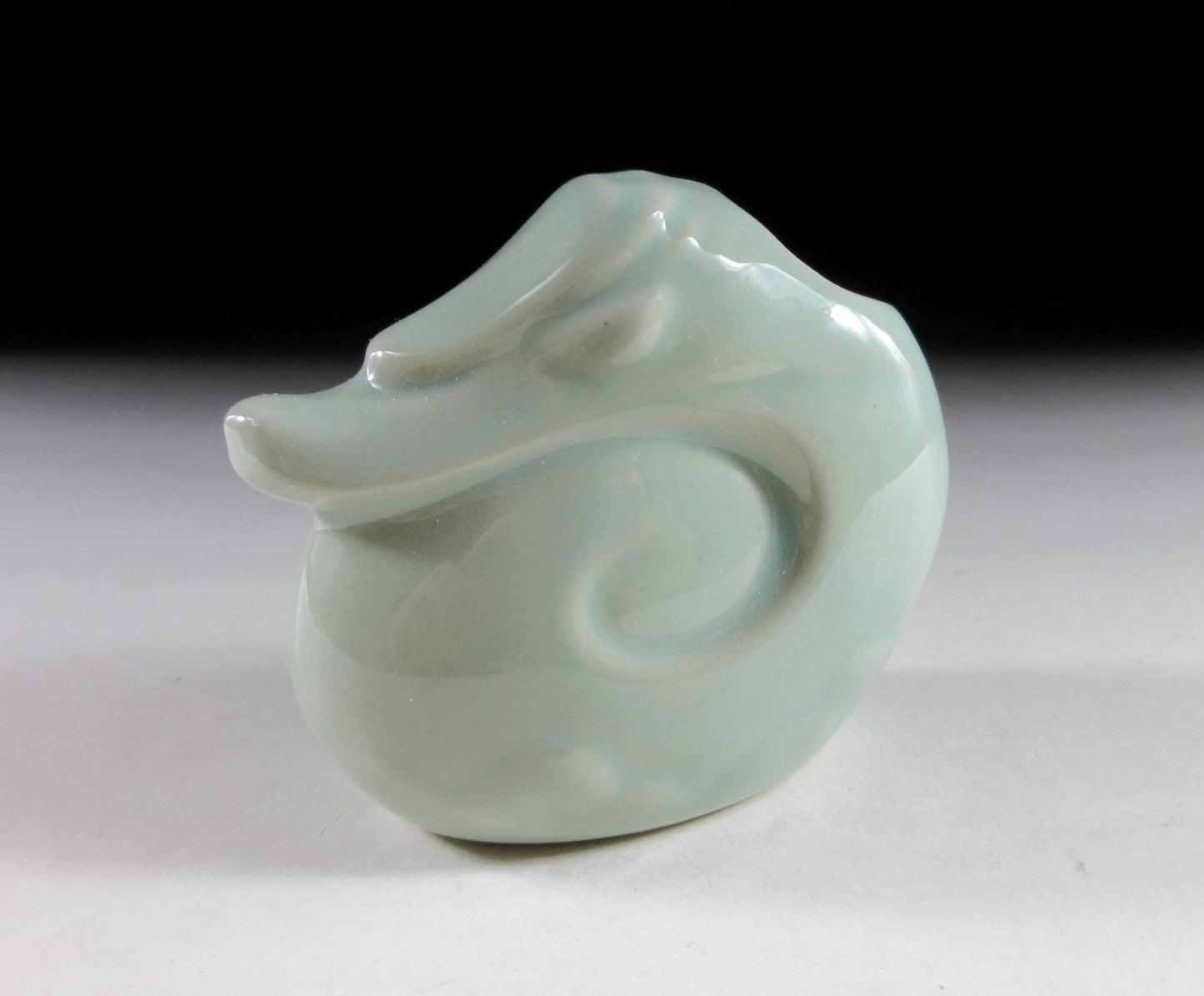 Celadon Glaze Year of the Dragon Toothpick Holder