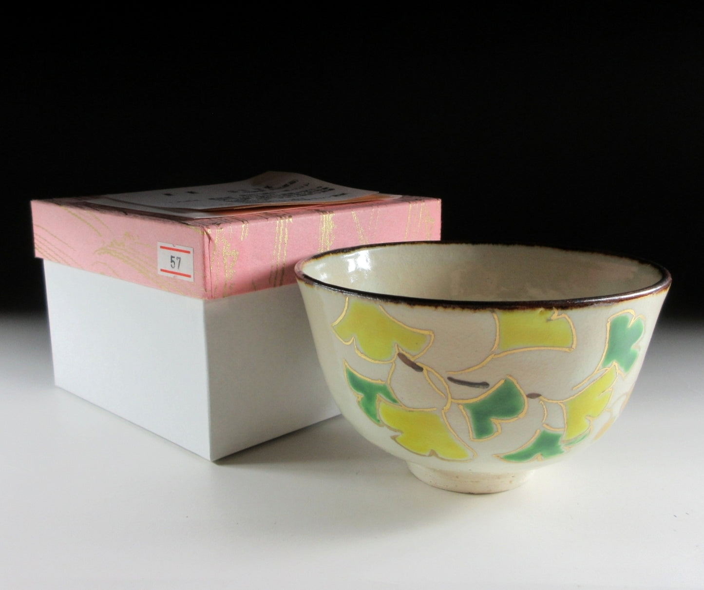 Maeda Hosen Ginkgo Leaf Chawan