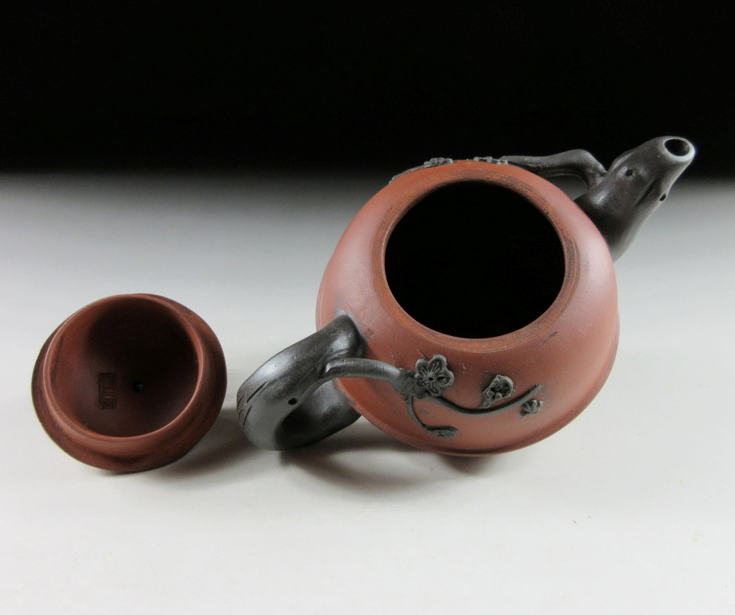 Yixing Style Teapot with Ume Blossoms