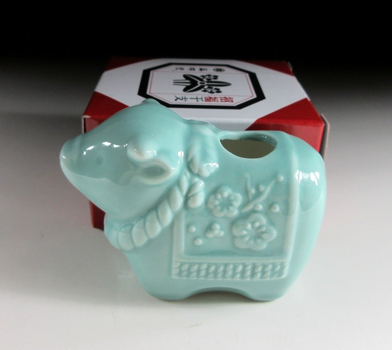 Celadon Glaze Year of the Ox Toothpick Holder