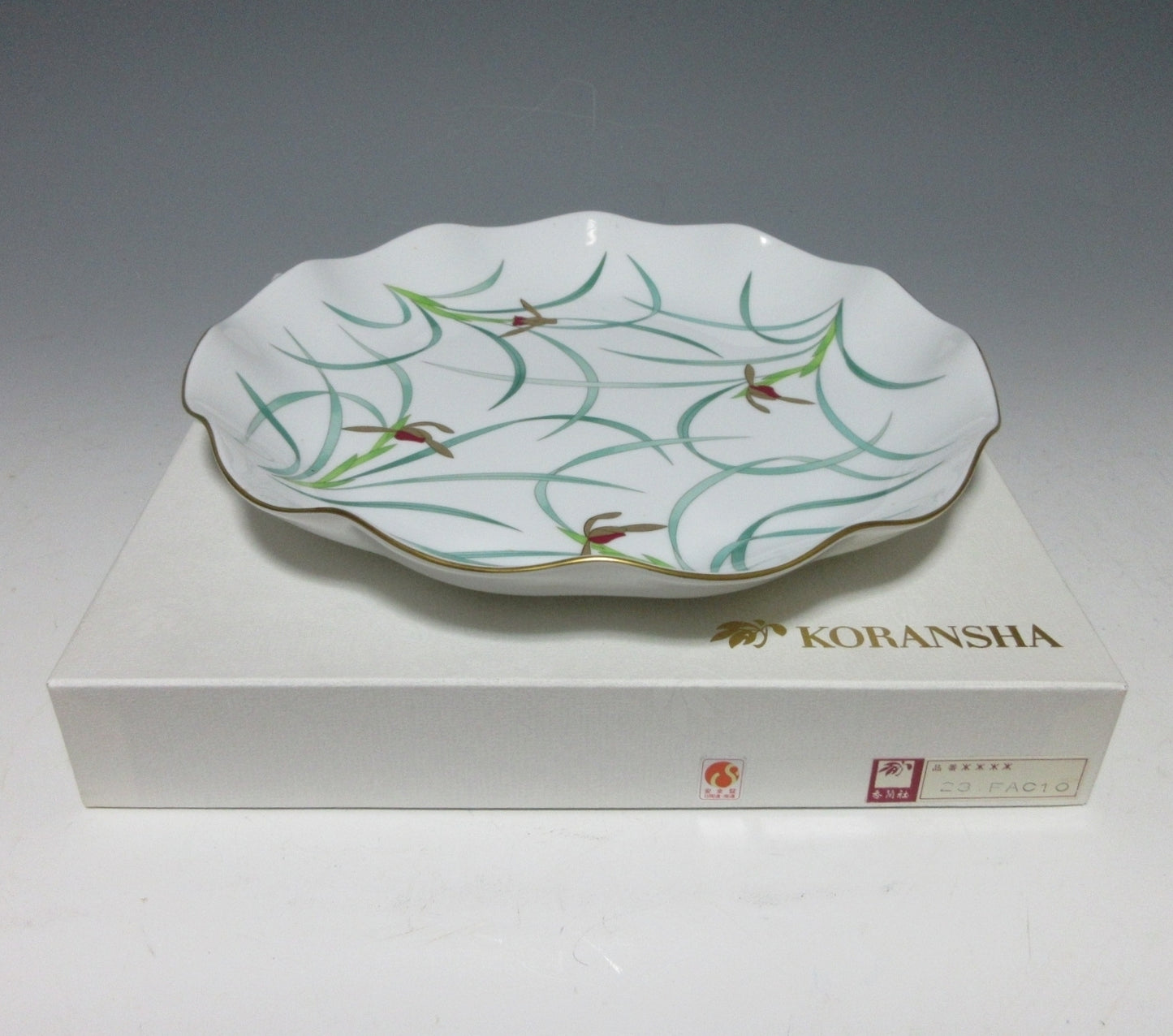 Large Koransha Orchid Plate