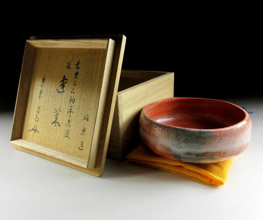 Sasaki Shoraku Aka Raku Hira Chawan