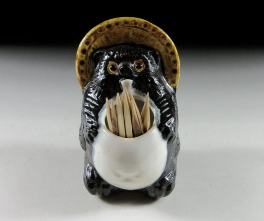Shigaraki Tanuki Toothpick Holder