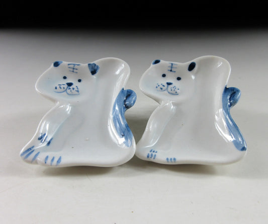 Pair of Tiger Sauce Plates