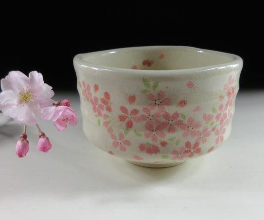 Kato Shozan Cherry Blossom Chawan