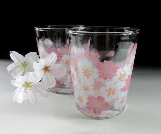 Pair of Sakura Drinking Glasses