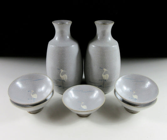 Tachikichi Egret Sake Set