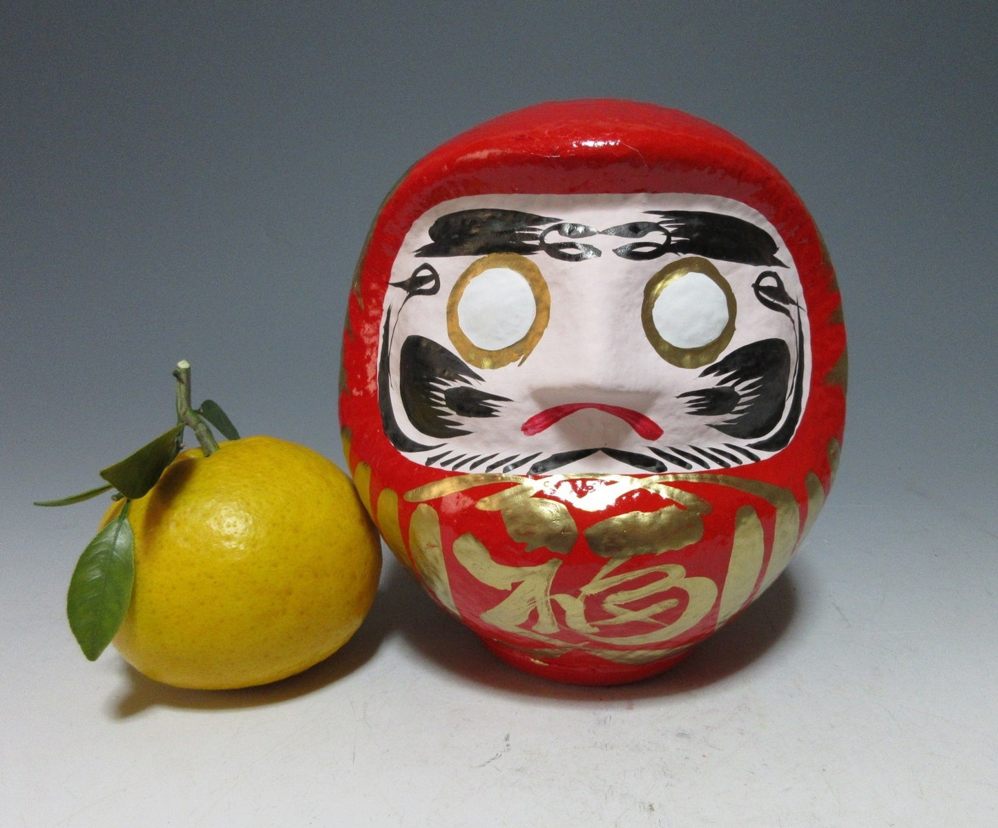 Large Vintage Papier-mâché Daruma