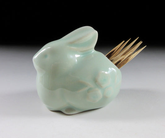 Celadon Year of the Rabbit Toothpick Holder