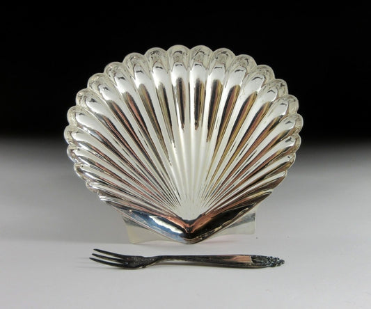 Ohno & Son Silver Shell Plate and Fork