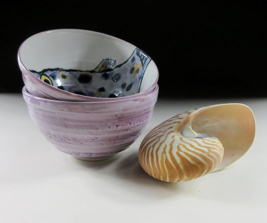 Pair of Seido Gama Fugu Bowls