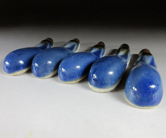 Set of Five Eggplant Chopstick Rests