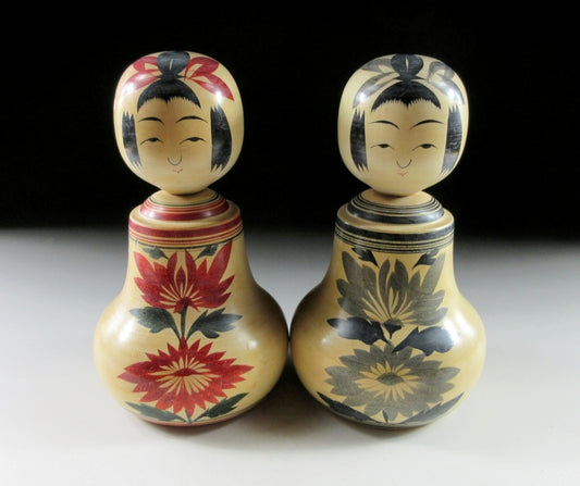 Sugawara Kunimi 'Nemari' Kokeshi Pair