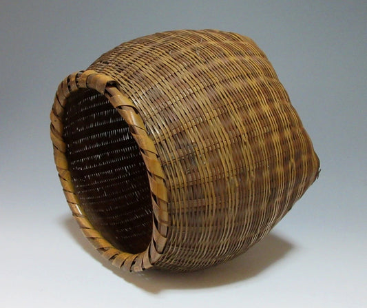 Barrel Shaped Bamboo Basket