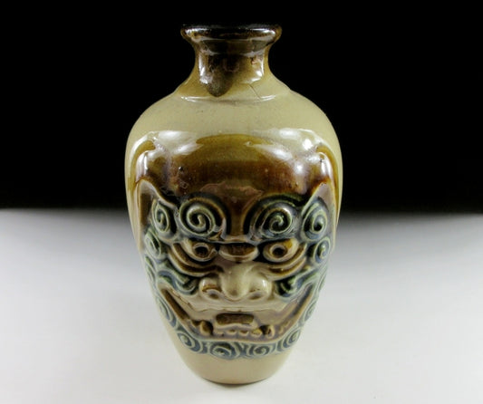 Vintage Tsuboya-ware Shisa Bottle