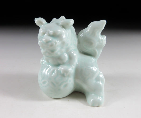 Celadon Foo Lion Toothpick Holder