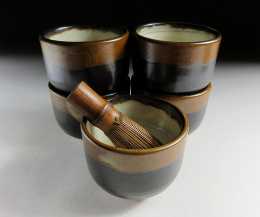 Set of Five Satsuma-ware Tea Cups