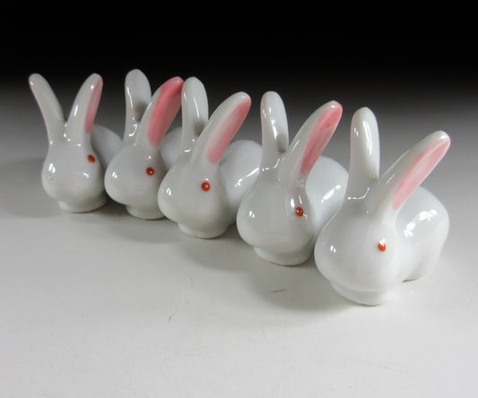 Set of Five Rabbit Chopstick Rests