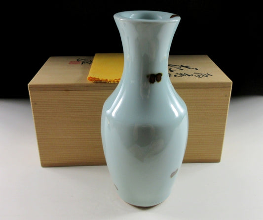 Wakunami Soryu II Celadon Glaze Vase