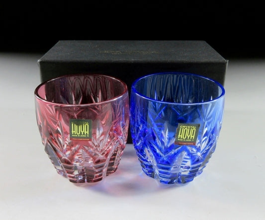 HOYA Japan Kiriko Sake Glasses