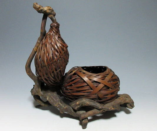 Double Gourd Ikebana Basket