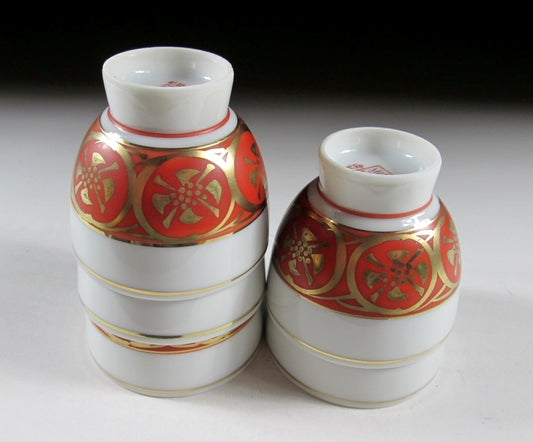 Set of Five Kutani-ware Ochoko Sake Cups