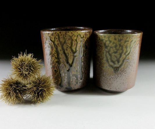 Tanba-ware Yunomi Tea Cups