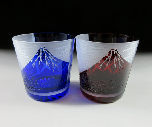 RESERVED - Hirayama Monji Mt. Fuji Edo Kiriko Glasses