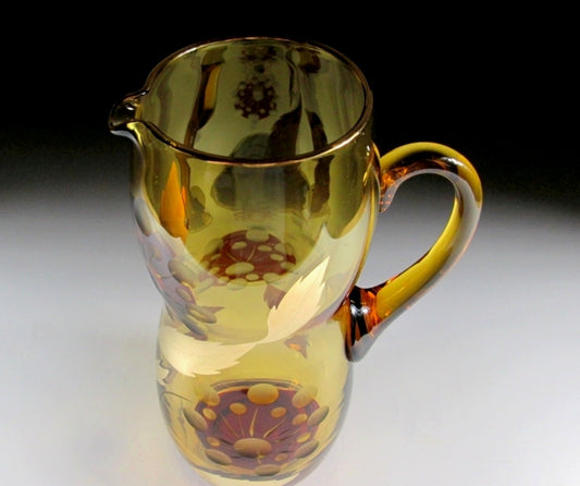 Bohemian Glass Pitcher