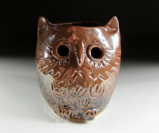 Mashiko Owl Tea Light/Candle Holder