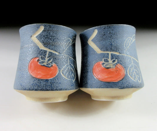 Pair of Mino-ware Yunomi