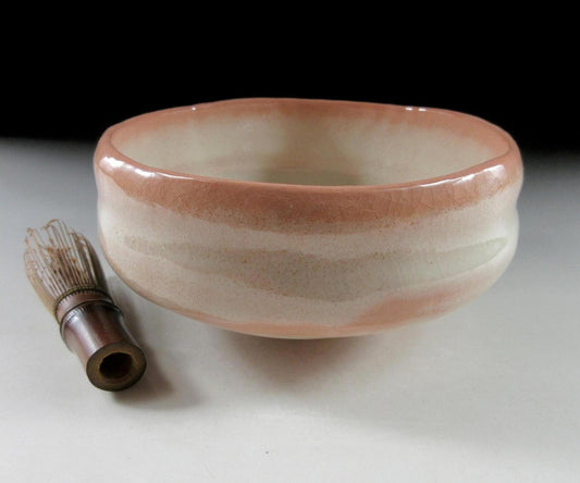 Awa-Beni Hira Raku Chawan